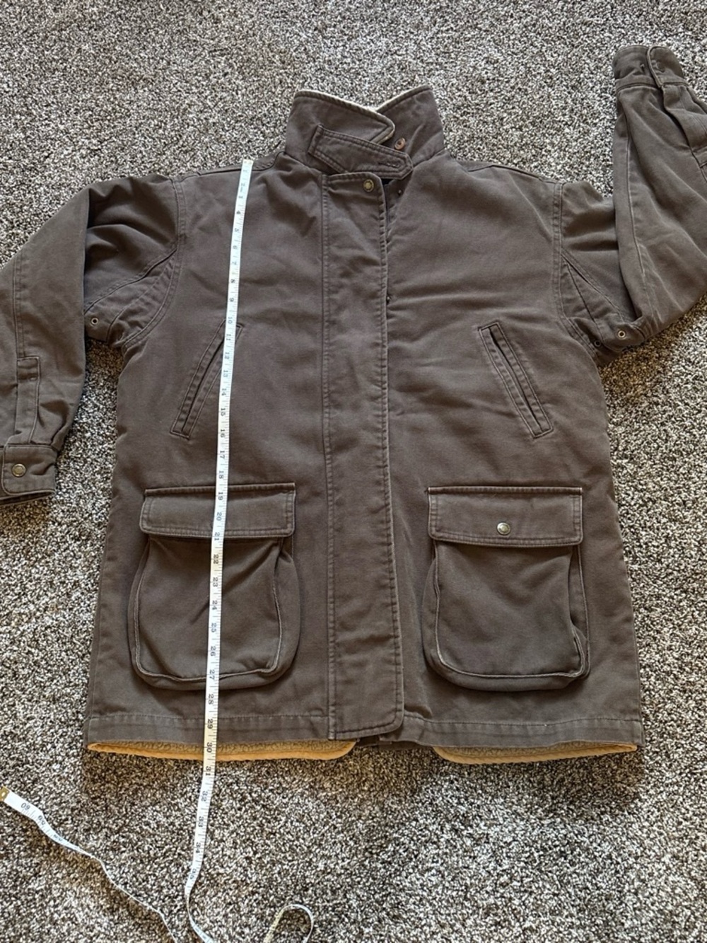 Cabela's Brown Utility Field Jacket with Button-Flap Pockets